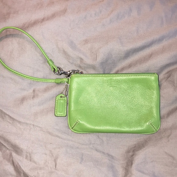 Coach Handbags - Green Coach wristlet